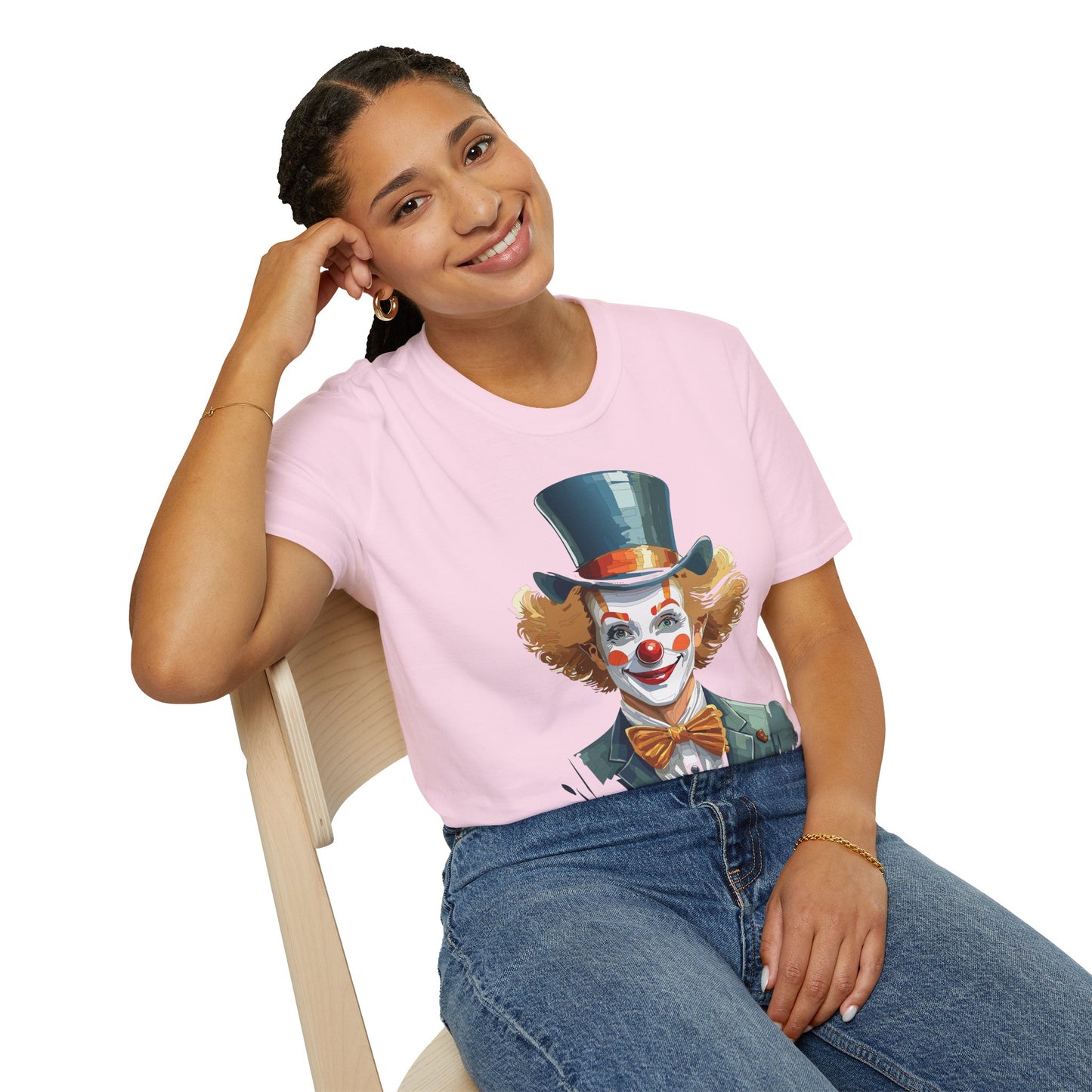 Clown Shirt, T Shirt with Clown, Funny Man Shirt, Tee Shirt with Funny Man, Circus Shirt, Shirt with Circus, Scary Man Shirt, Shirt with Scary Man