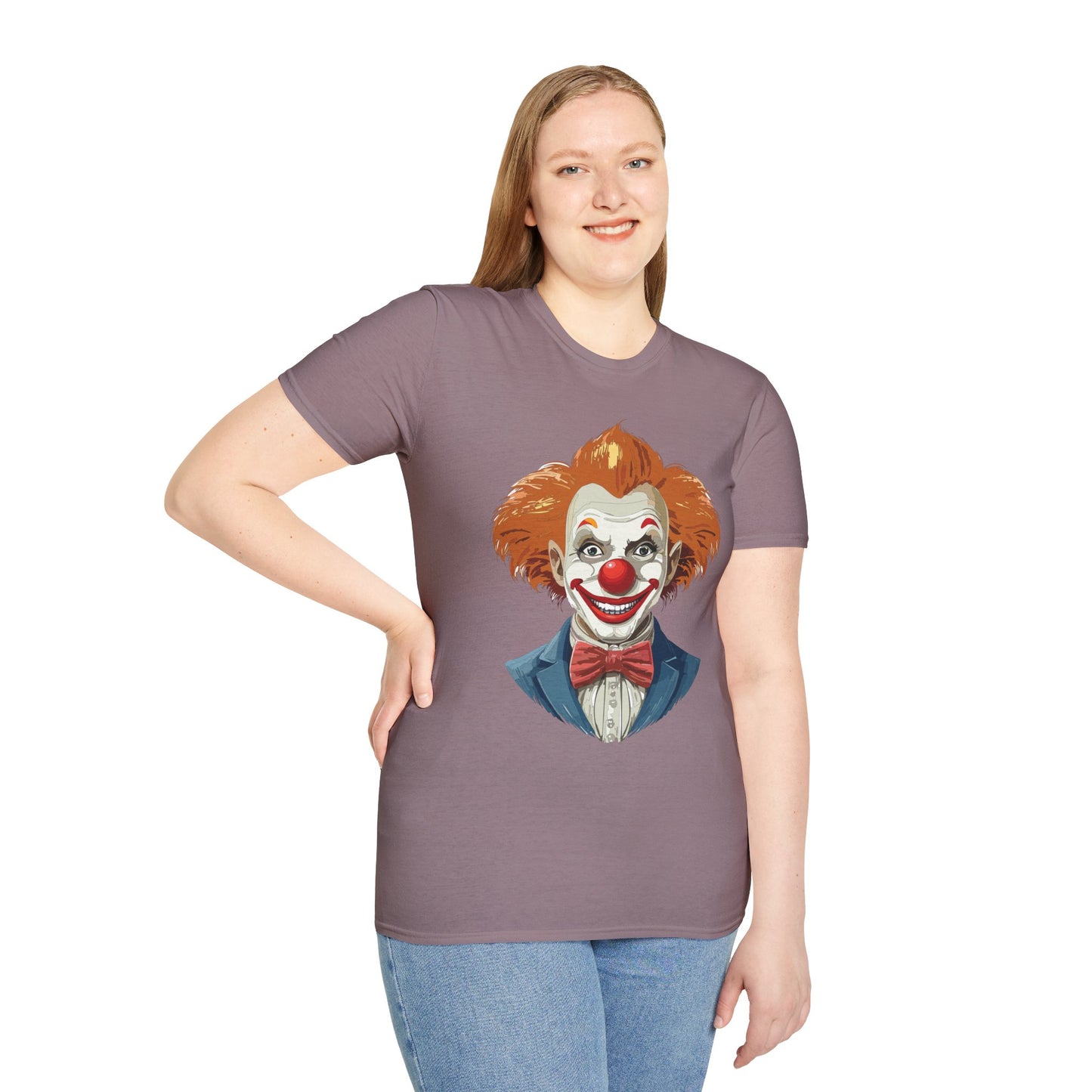 Clown Shirt, T Shirt with Clown, Funny Man Shirt, Tee Shirt with Funny Man, Circus Shirt, Shirt with Circus, Scary Man Shirt, Shirt with Scary Man