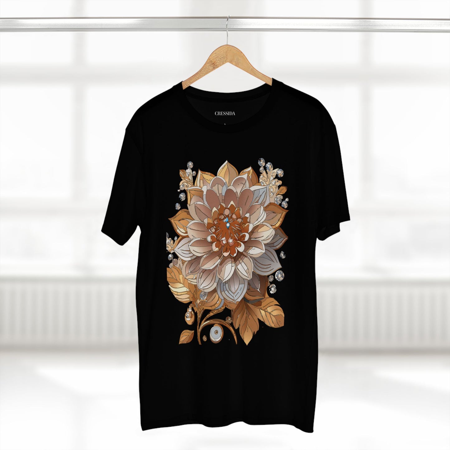 Floral Shirt, Shirt with Flower, Tee Shirt with Antique Flower
