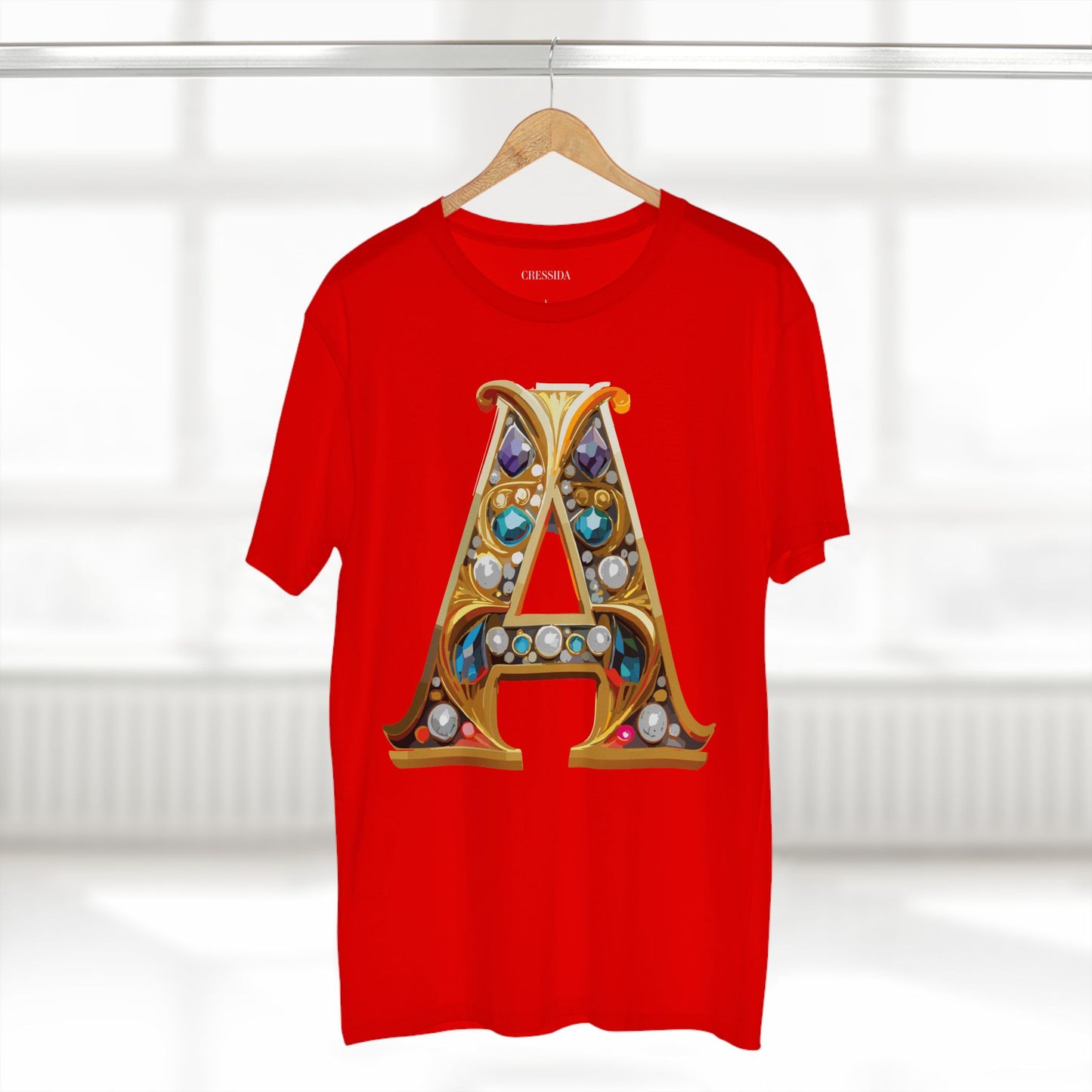 Letter Shirt, Shirt with Letters, Tee Shirt with Gold Letters