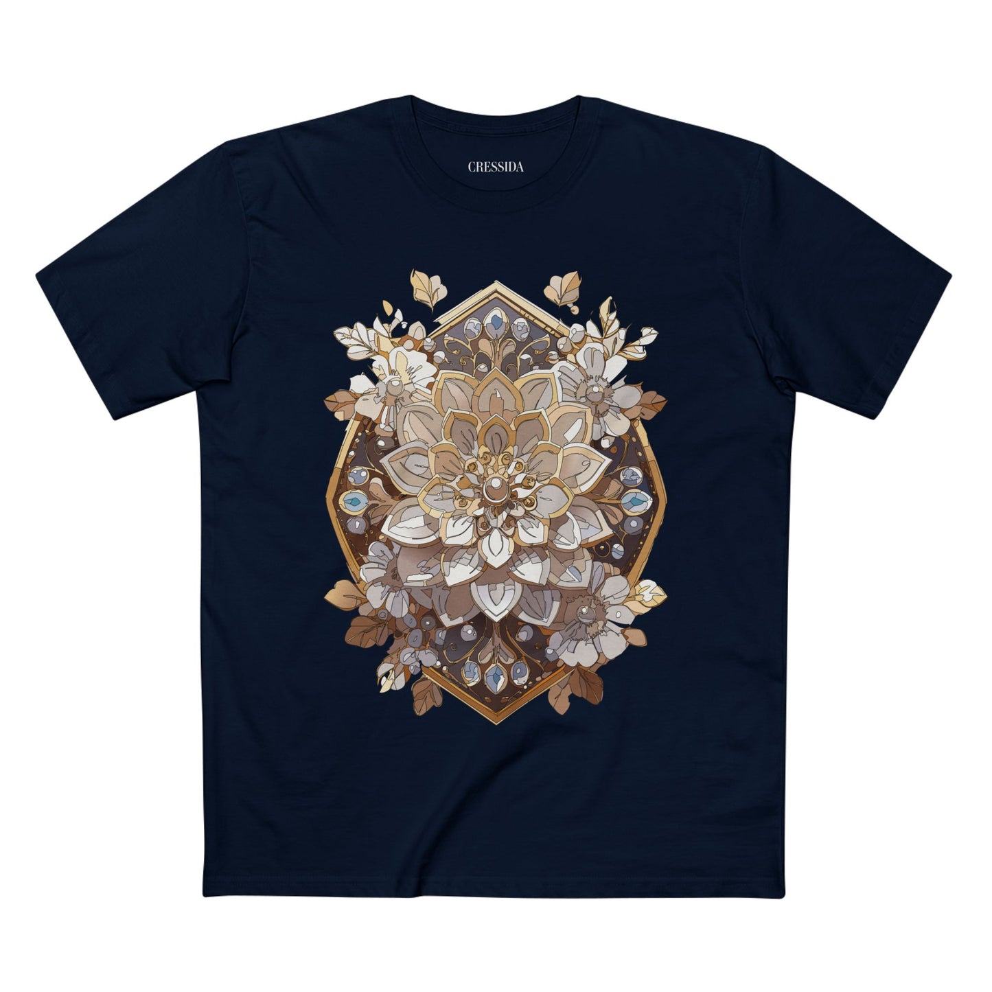 Floral Shirt, Shirt with Flower, Tee Shirt with Antique Flower