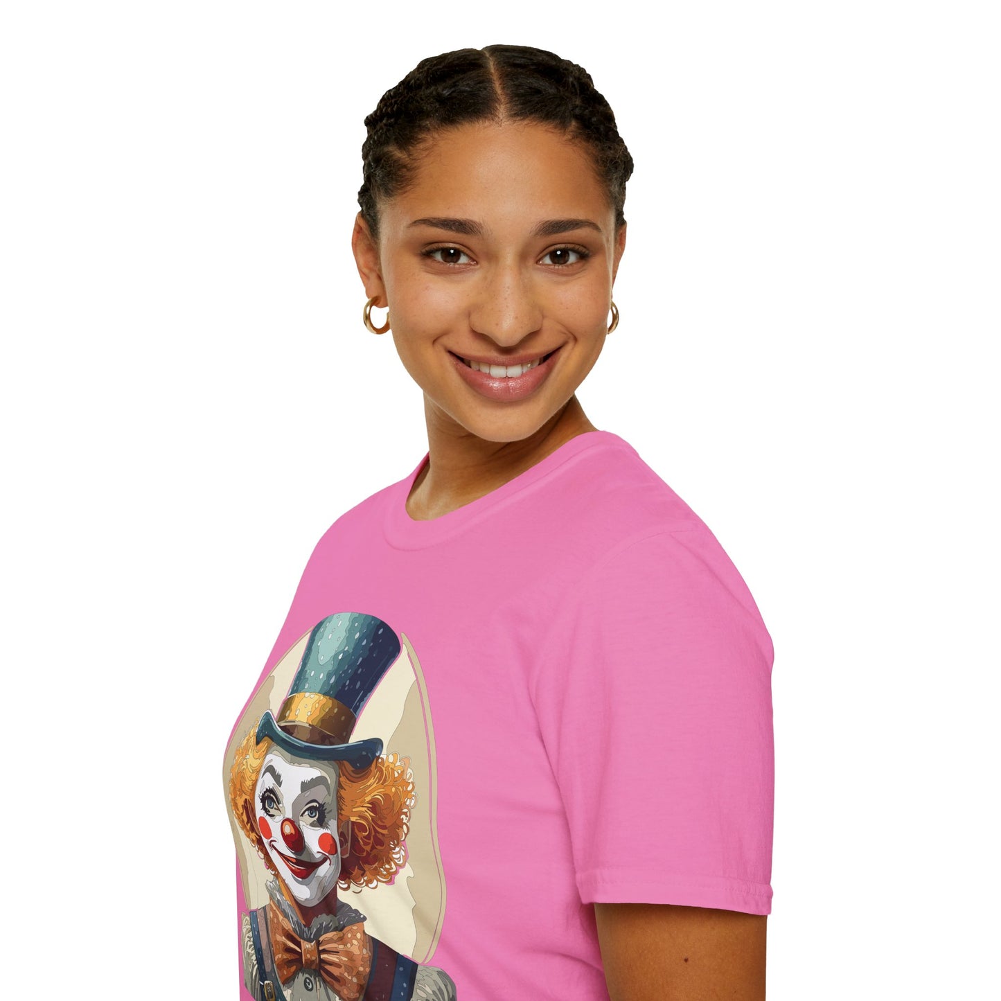 Clown Shirt, T Shirt with Clown, Funny Man Shirt, Tee Shirt with Funny Man, Circus Shirt, Shirt with Circus, Scary Man Shirt, Shirt with Scary Man