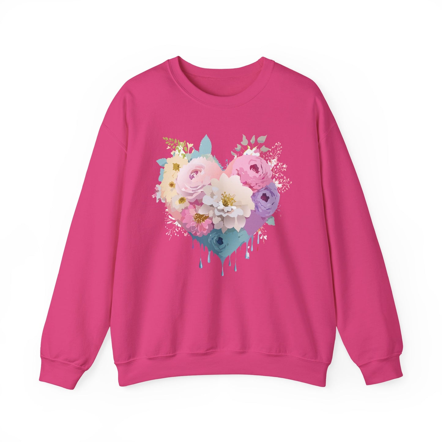 Floral Heart Sweatshirt, Floral Love Sweatshirt, Valentine's Day Sweatshirt, Heart Floral Sweatshirt