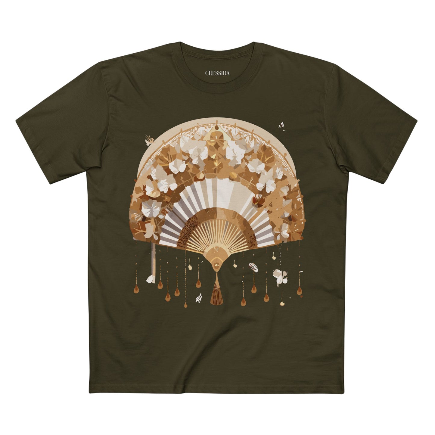 Fan shirt, Shirt with Fan, Tee Shirt with Antique Fan