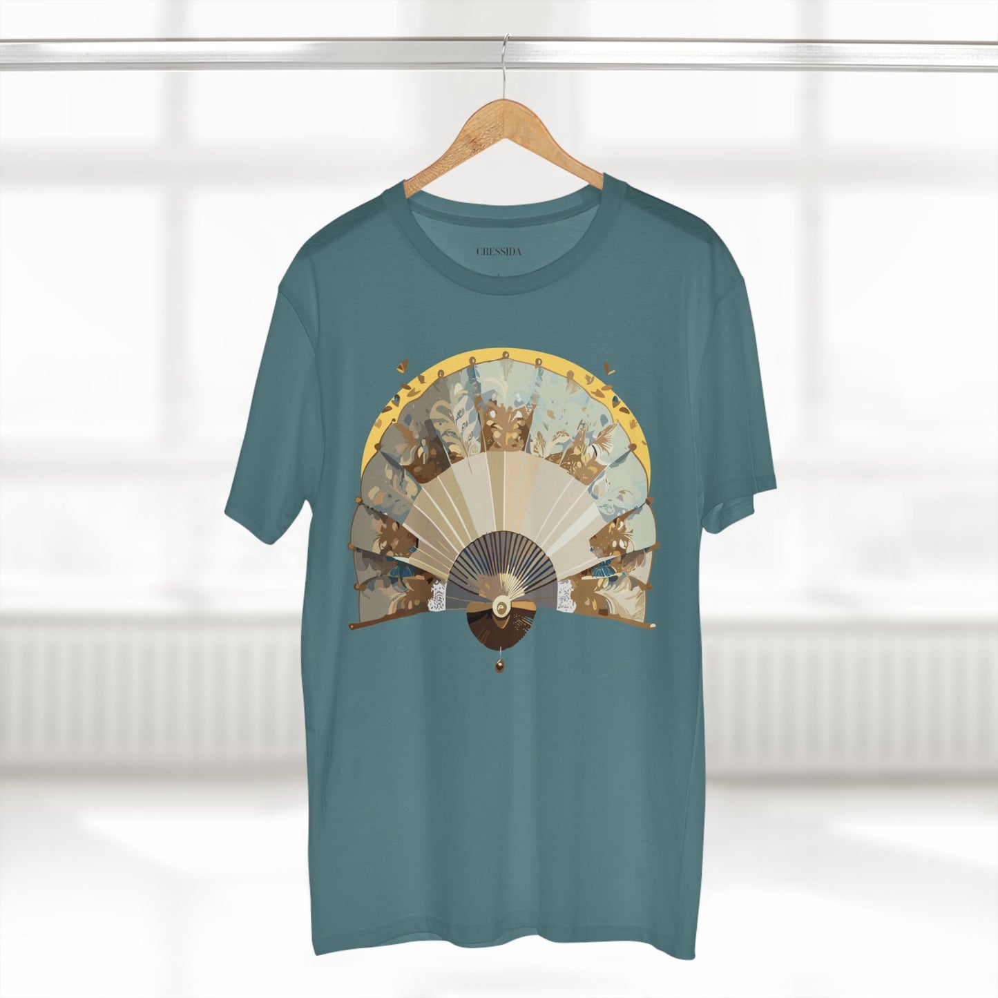 Fan shirt, Shirt with Fan, Tee Shirt with Antique Fan