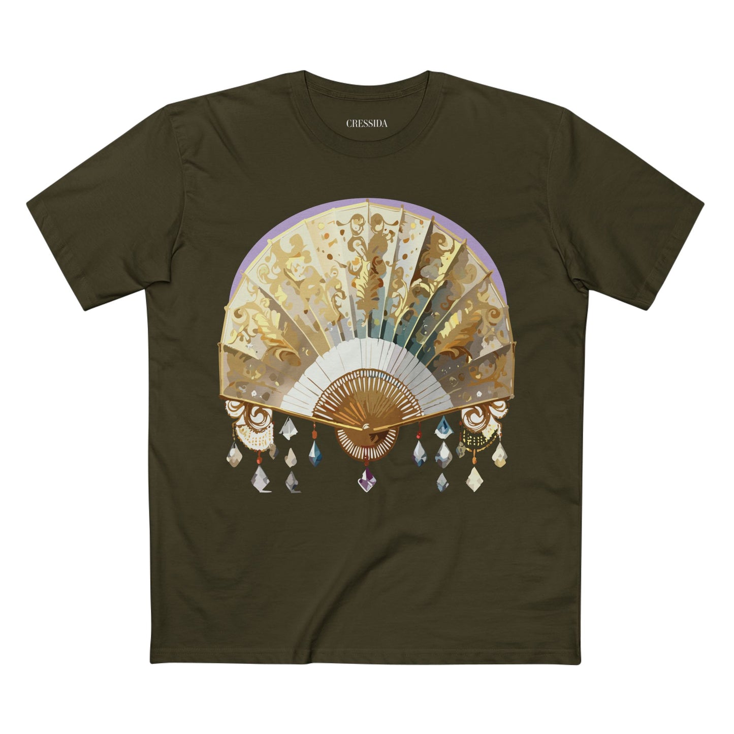 Fan shirt, Shirt with Fan, Tee Shirt with Antique Fan