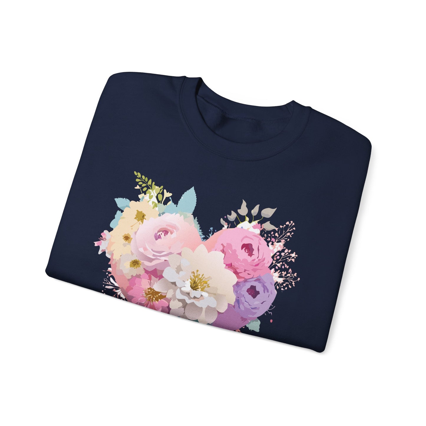 Floral Heart Sweatshirt, Floral Love Sweatshirt, Valentine's Day Sweatshirt, Heart Floral Sweatshirt