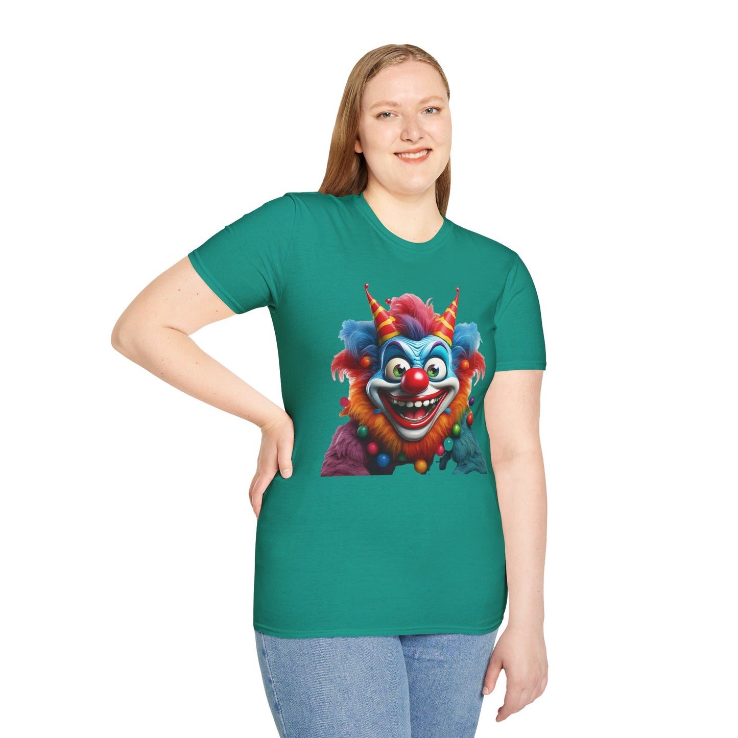 Clown Shirt, T Shirt with Clown, Funny Man Shirt, Tee Shirt with Funny Man, Circus Shirt, Shirt with Circus, Scary Man Shirt, Shirt with Scary Man