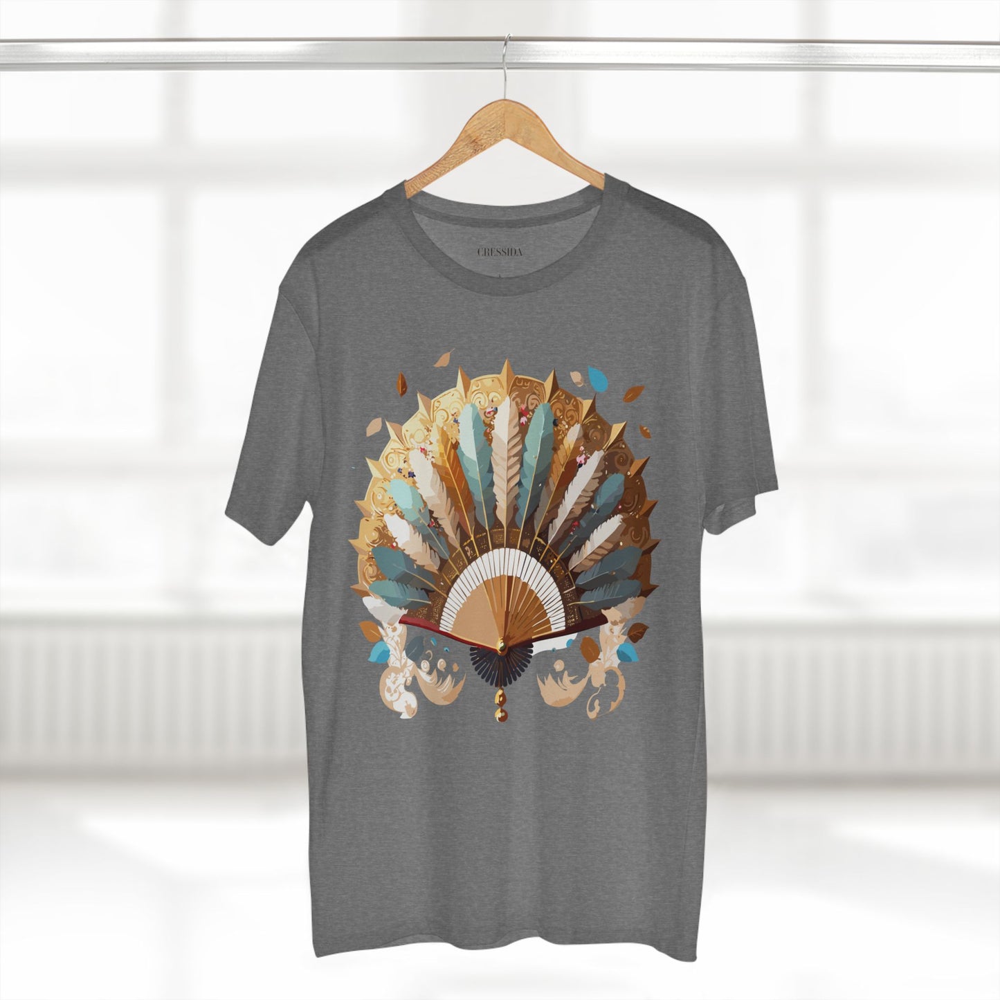 Fan shirt, Shirt with Fan, Tee Shirt with Antique Fan