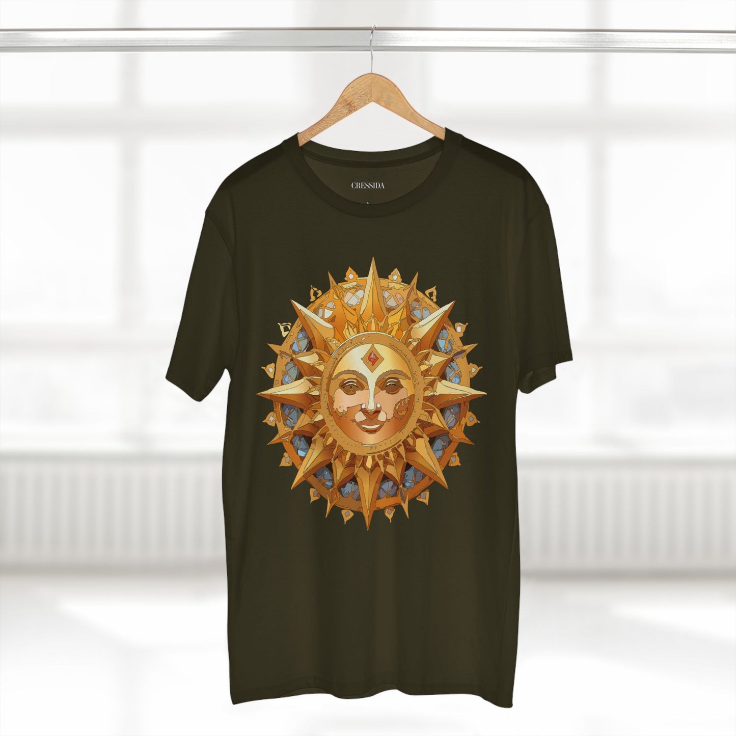 Sun Shirt, Shirt with Sun, Tee Shirt with Gold Sun