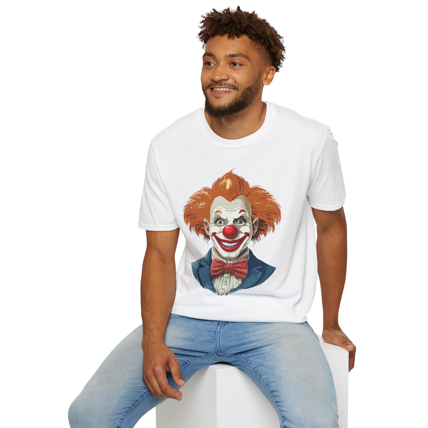 Clown Shirt, T Shirt with Clown, Funny Man Shirt, Tee Shirt with Funny Man, Circus Shirt, Shirt with Circus, Scary Man Shirt, Shirt with Scary Man