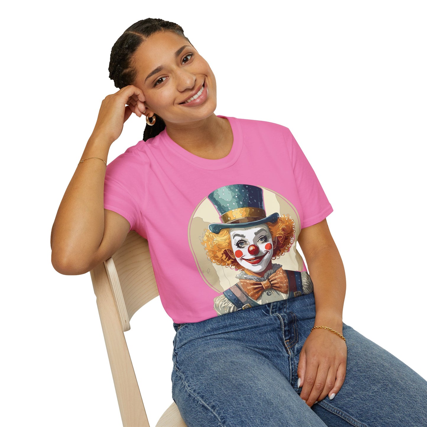 Clown Shirt, T Shirt with Clown, Funny Man Shirt, Tee Shirt with Funny Man, Circus Shirt, Shirt with Circus, Scary Man Shirt, Shirt with Scary Man