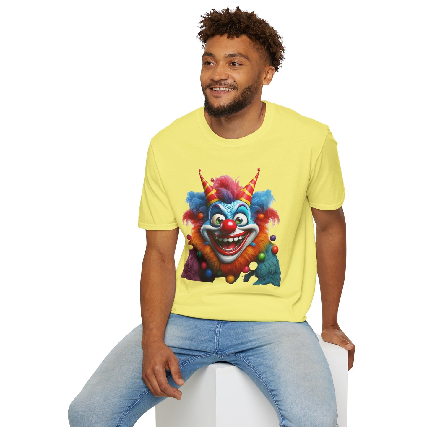 Clown Shirt, T Shirt with Clown, Funny Man Shirt, Tee Shirt with Funny Man, Circus Shirt, Shirt with Circus, Scary Man Shirt, Shirt with Scary Man
