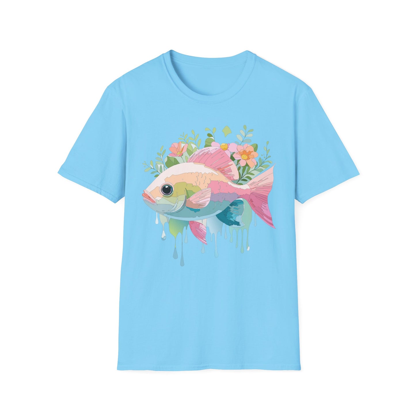 Fish Art Design Shirt, T Shirt with Fish, Graphic Shirt, Tee Shirt with Graphic Design, Shirt with Fish Graphic Art