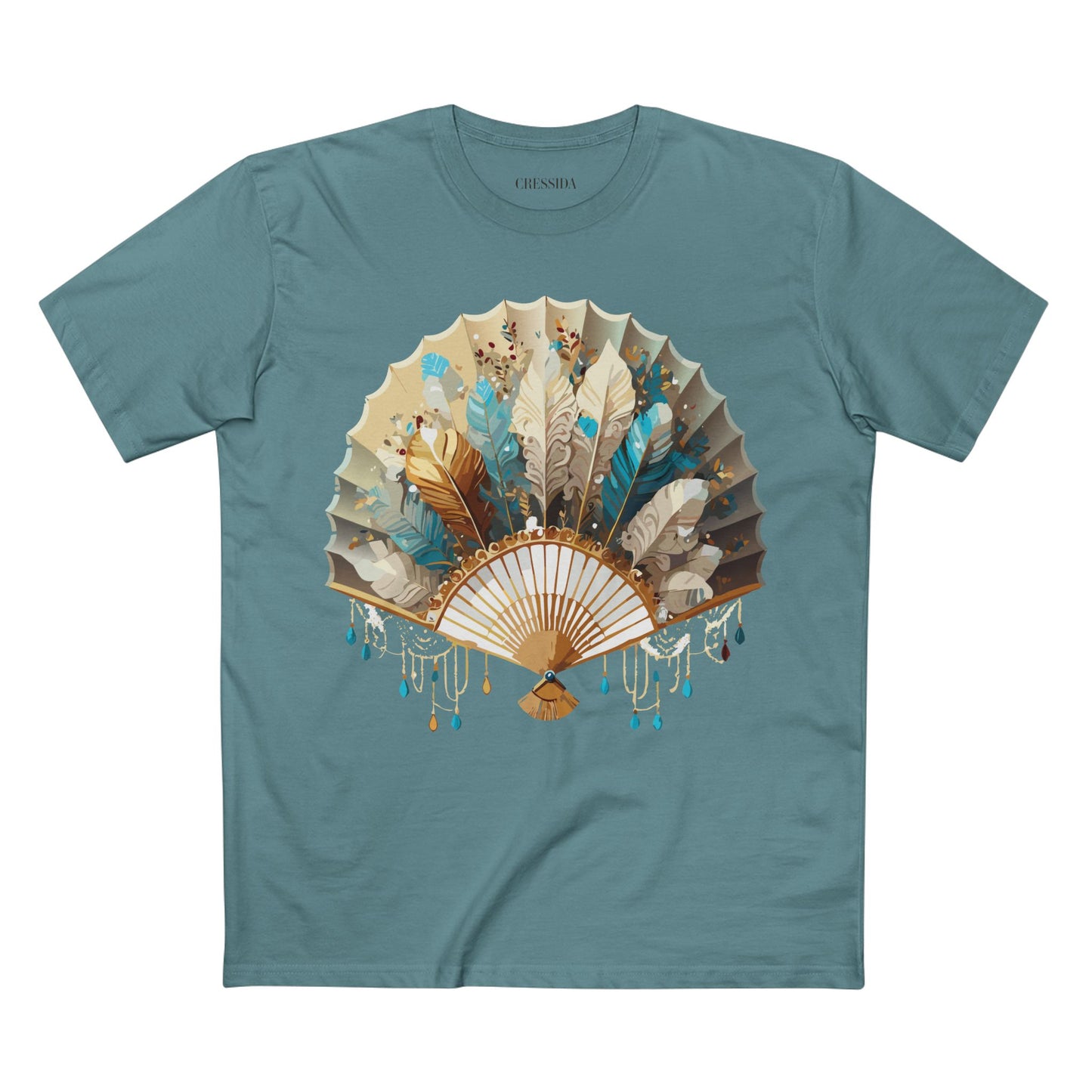 Fan shirt, Shirt with Fan, Tee Shirt with Antique Fan
