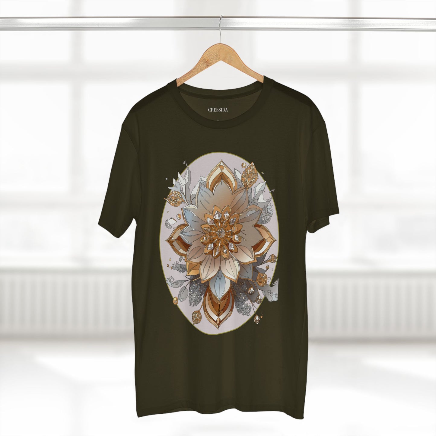 Floral Shirt, Shirt with Flower, Tee Shirt with Antique Flower