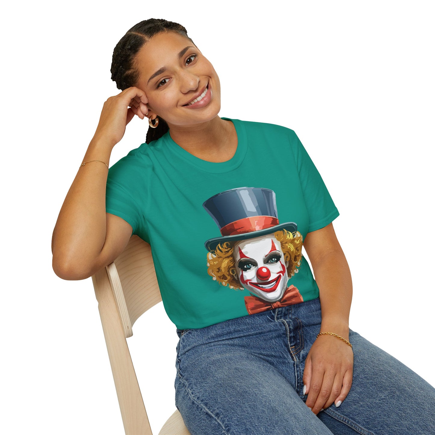Clown Shirt, T Shirt with Clown, Funny Man Shirt, Tee Shirt with Funny Man, Circus Shirt, Shirt with Circus, Scary Man Shirt, Shirt with Scary Man