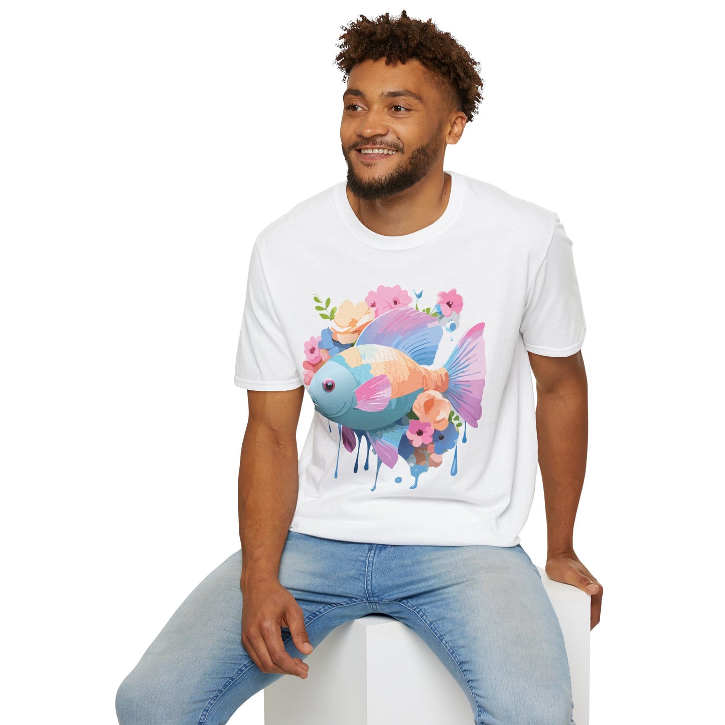 Fish Art Design Shirt, T Shirt with Fish, Graphic Shirt, Tee Shirt with Graphic Design, Shirt with Fish Graphic Art