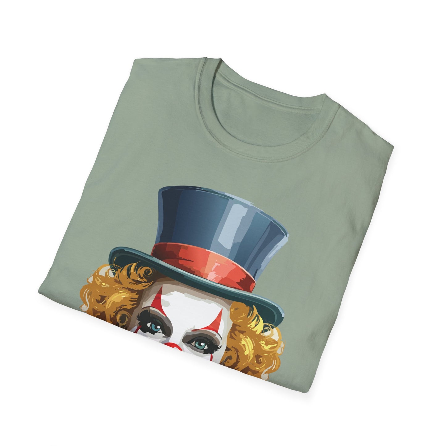 Clown Shirt, T Shirt with Clown, Funny Man Shirt, Tee Shirt with Funny Man, Circus Shirt, Shirt with Circus, Scary Man Shirt, Shirt with Scary Man