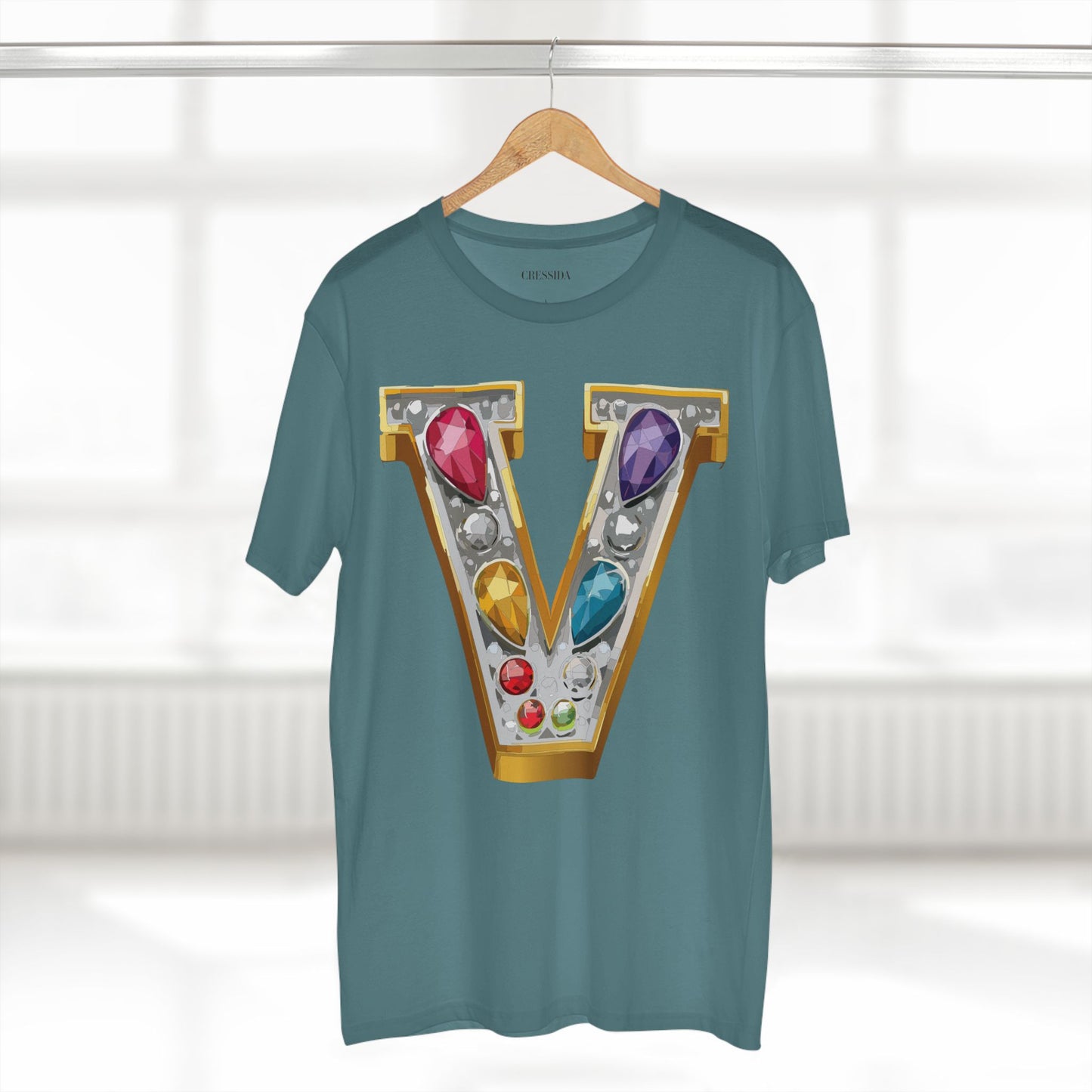 Letter Shirt, Shirt with Letters, Tee Shirt with Gold Letters