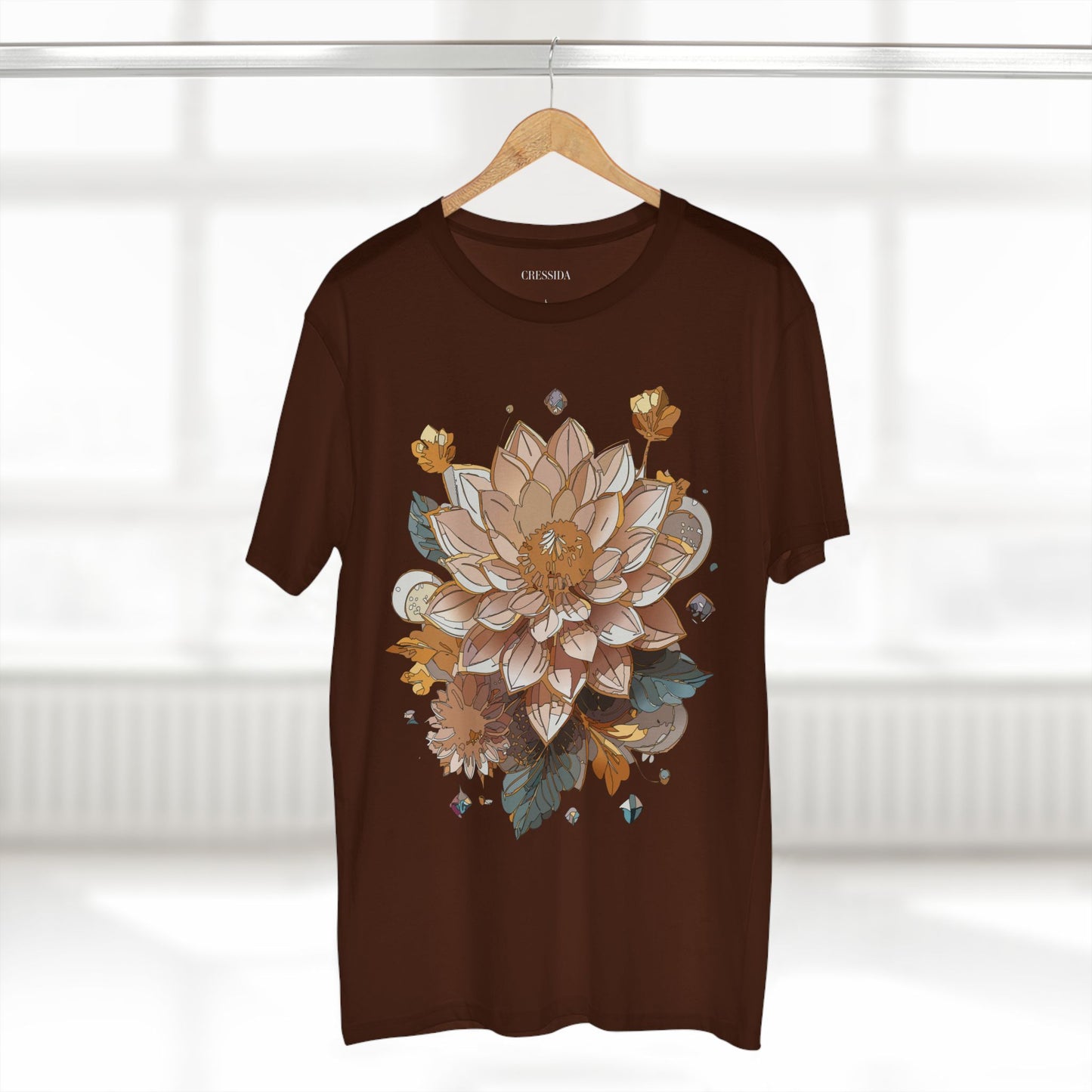Floral Shirt, Shirt with Flower, Tee Shirt with Antique Flower
