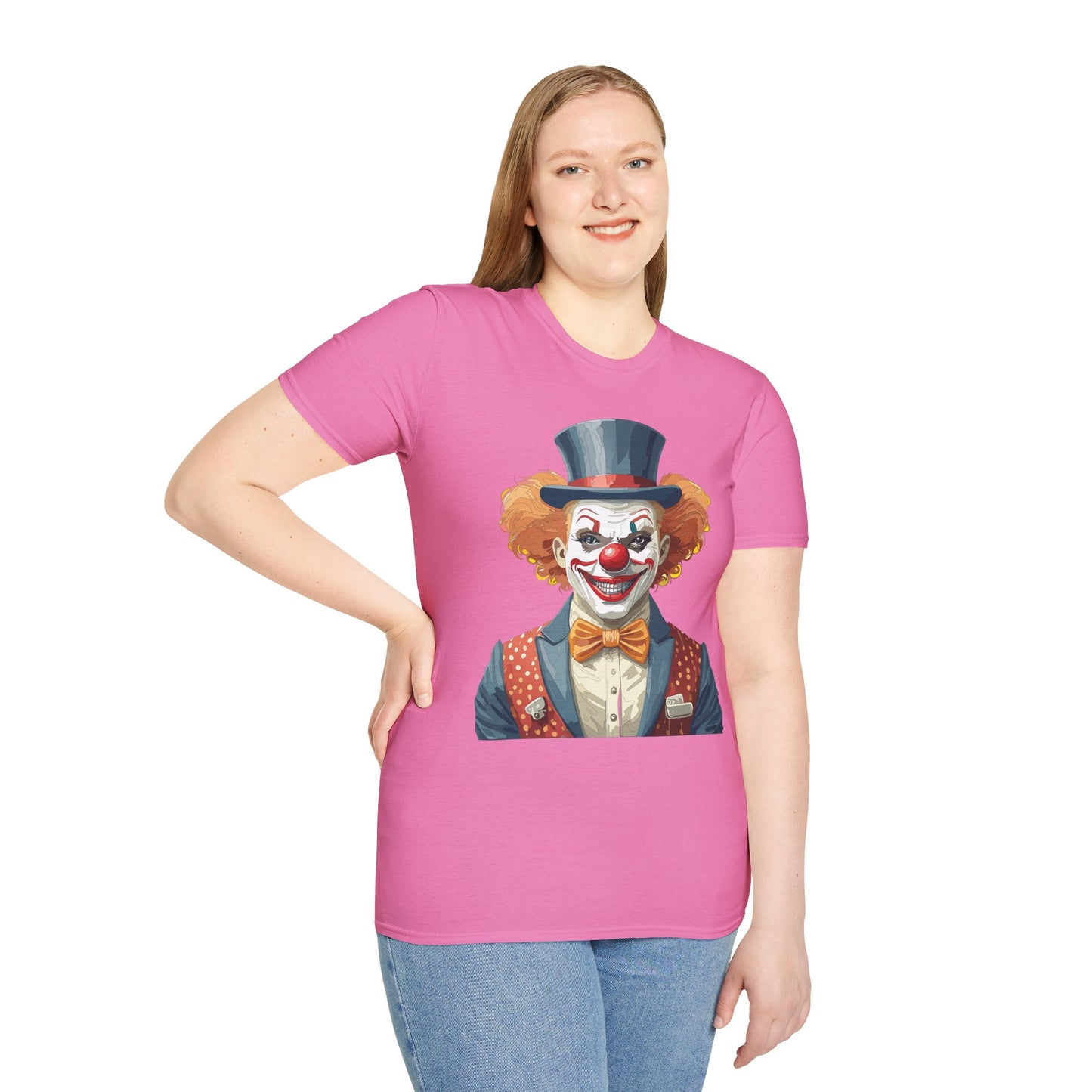 Clown Shirt, T Shirt with Clown, Funny Man Shirt, Tee Shirt with Funny Man, Circus Shirt, Shirt with Circus, Scary Man Shirt, Shirt with Scary Man