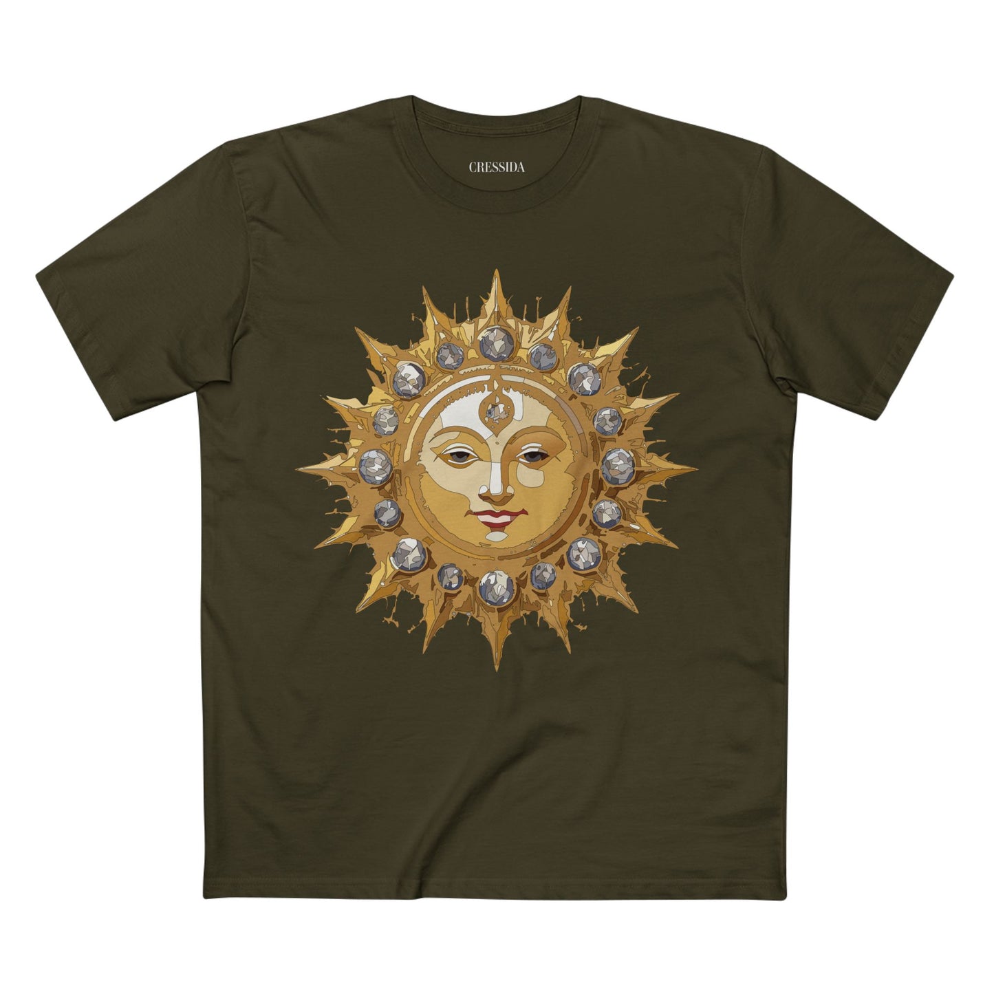 Sun Shirt, Shirt with Sun, Tee Shirt with Gold Sun