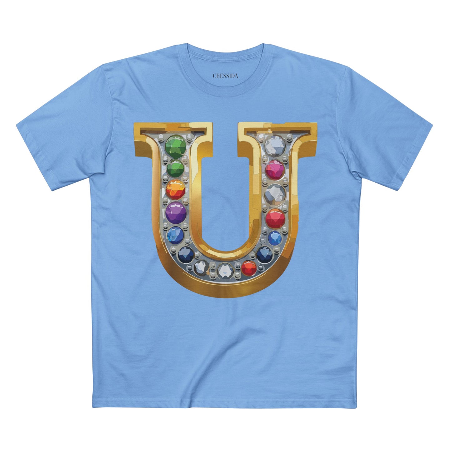 Letter Shirt, Shirt with Letters, Tee Shirt with Gold Letters