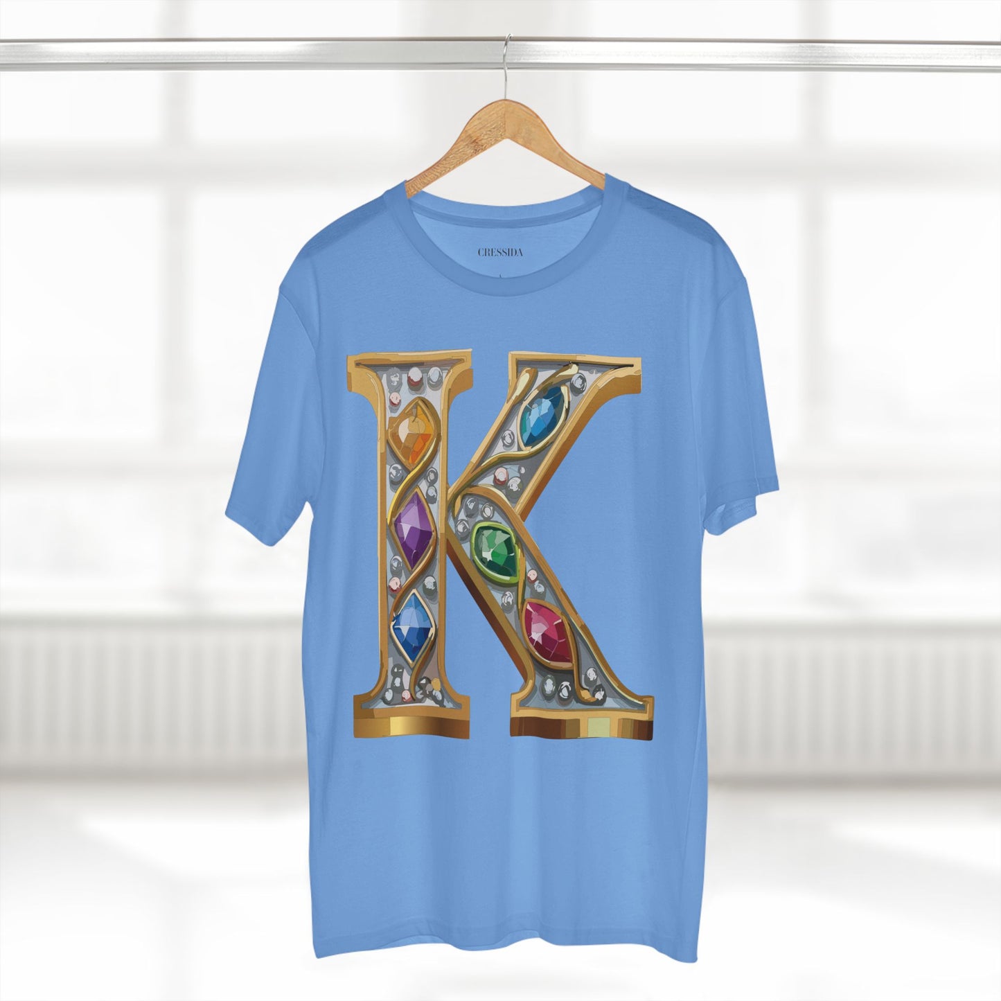 Letter Shirt, Shirt with Letters, Tee Shirt with Gold Letters