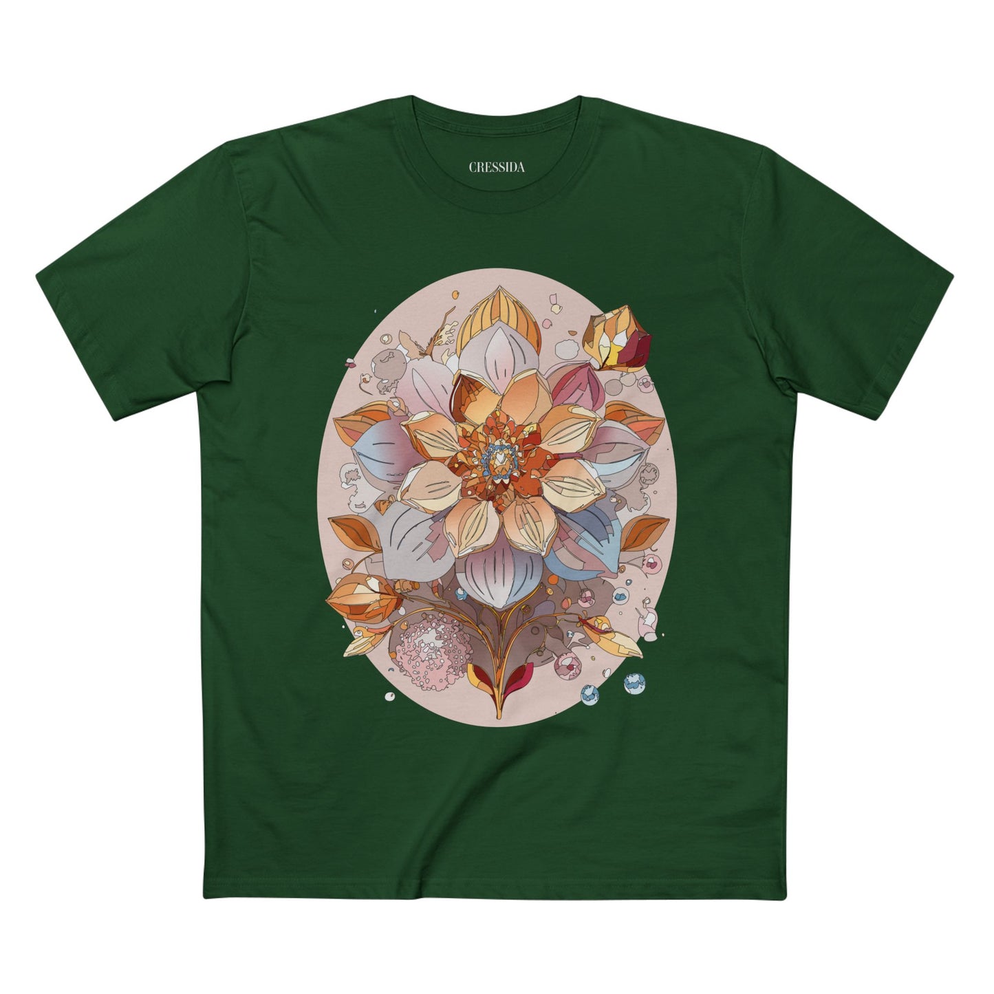 Floral Shirt, Shirt with Flower, Tee Shirt with Antique Flower