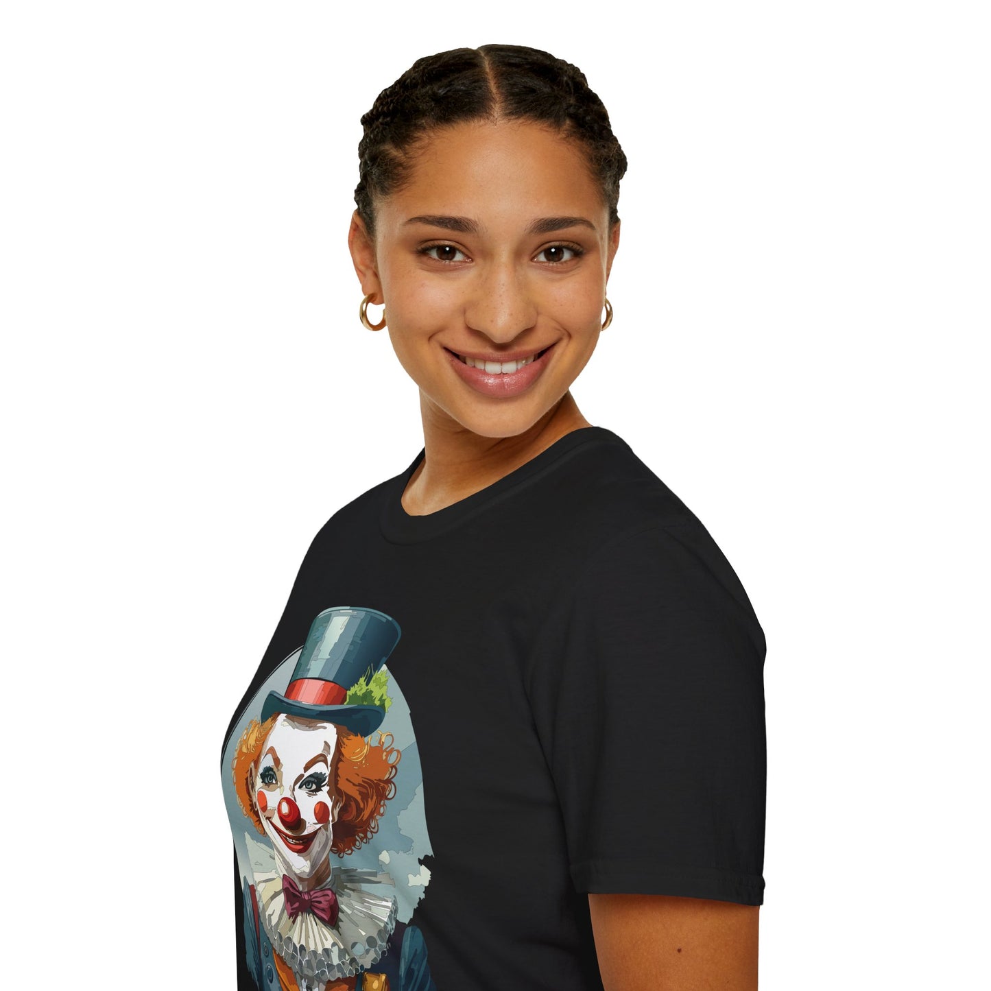 Clown Shirt, T Shirt with Clown, Funny Man Shirt, Tee Shirt with Funny Man, Circus Shirt, Shirt with Circus, Scary Man Shirt, Shirt with Scary Man