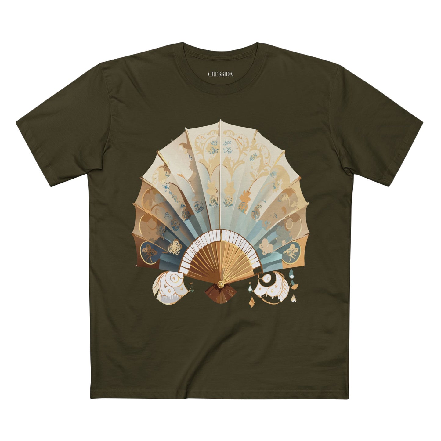 Fan shirt, Shirt with Fan, Tee Shirt with Antique Fan