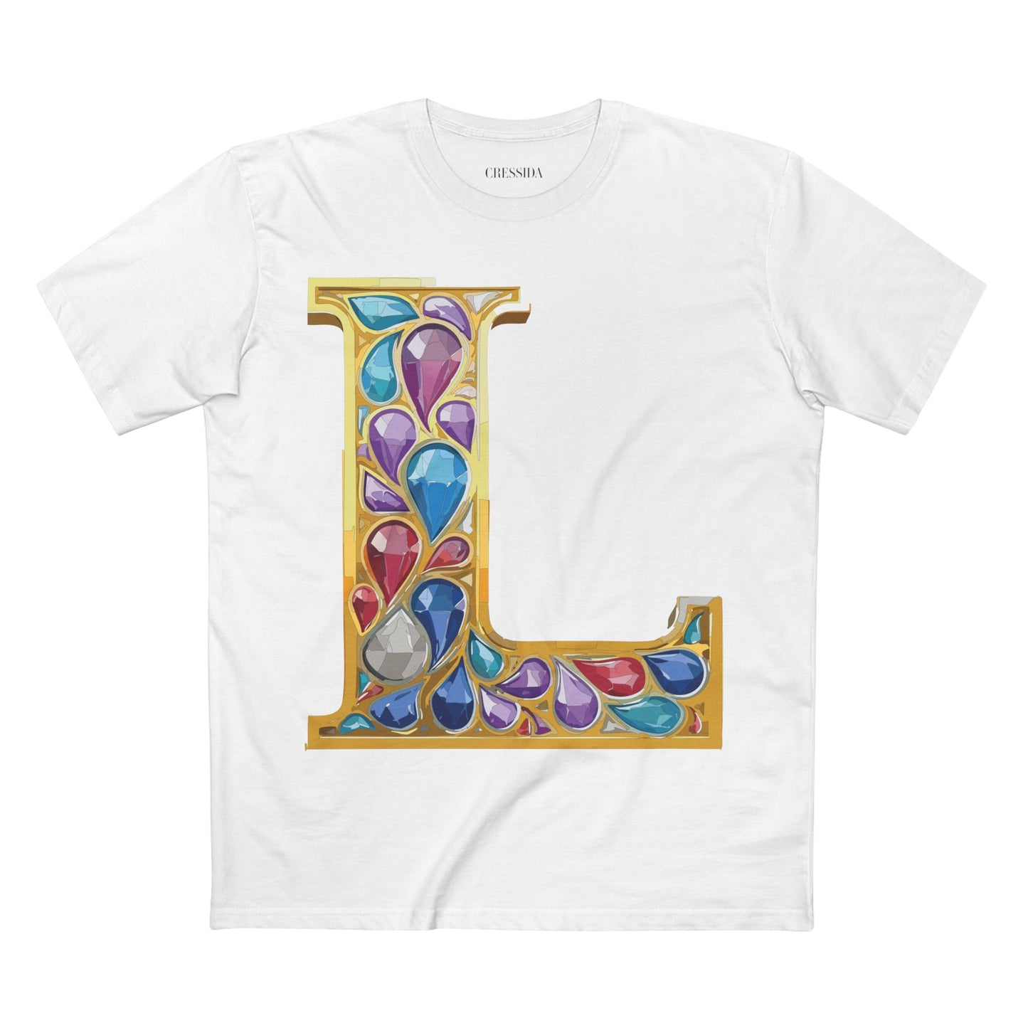 Letter Shirt, Shirt with Letters, Tee Shirt with Gold Letters