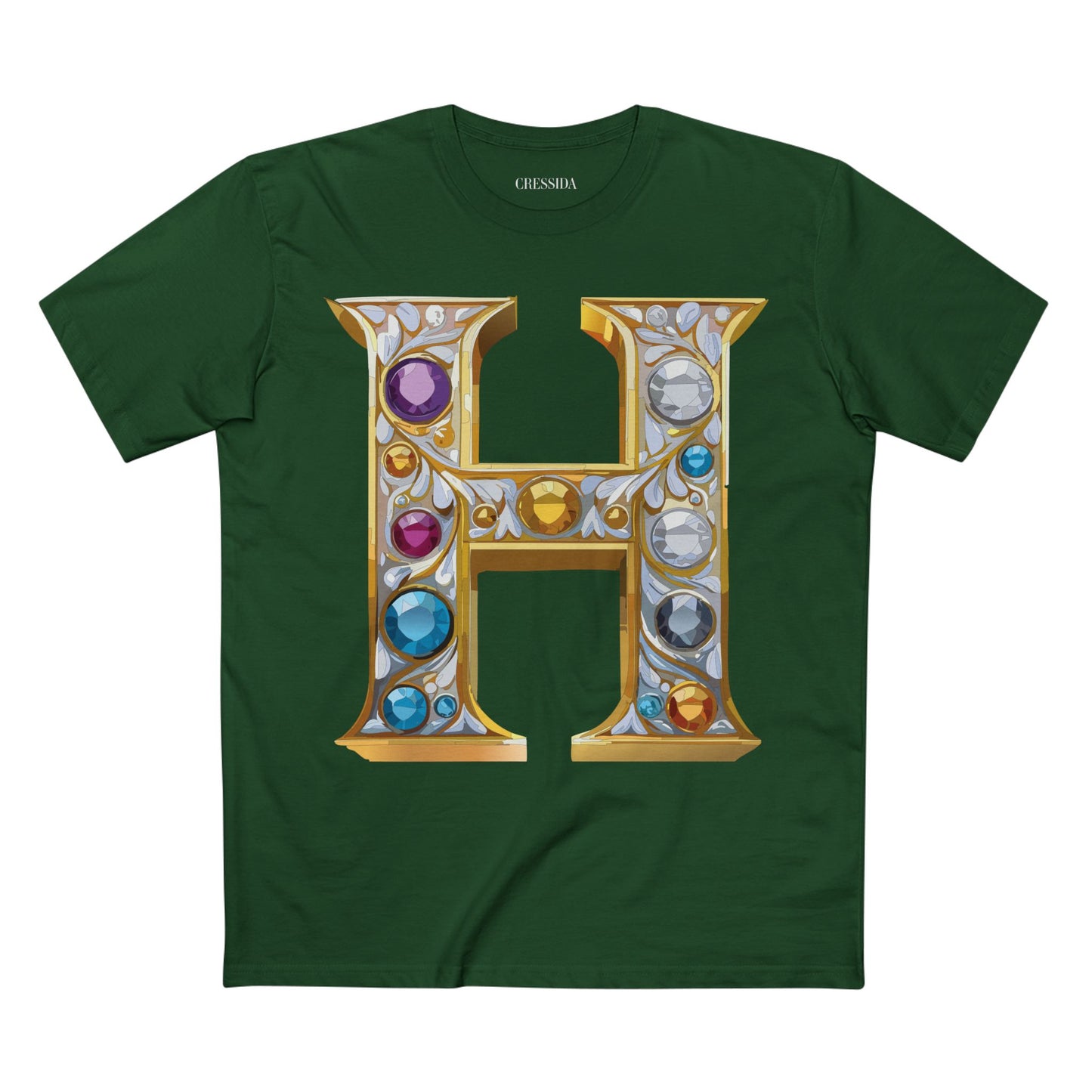 Letter Shirt, Shirt with Letters, Tee Shirt with Gold Letters