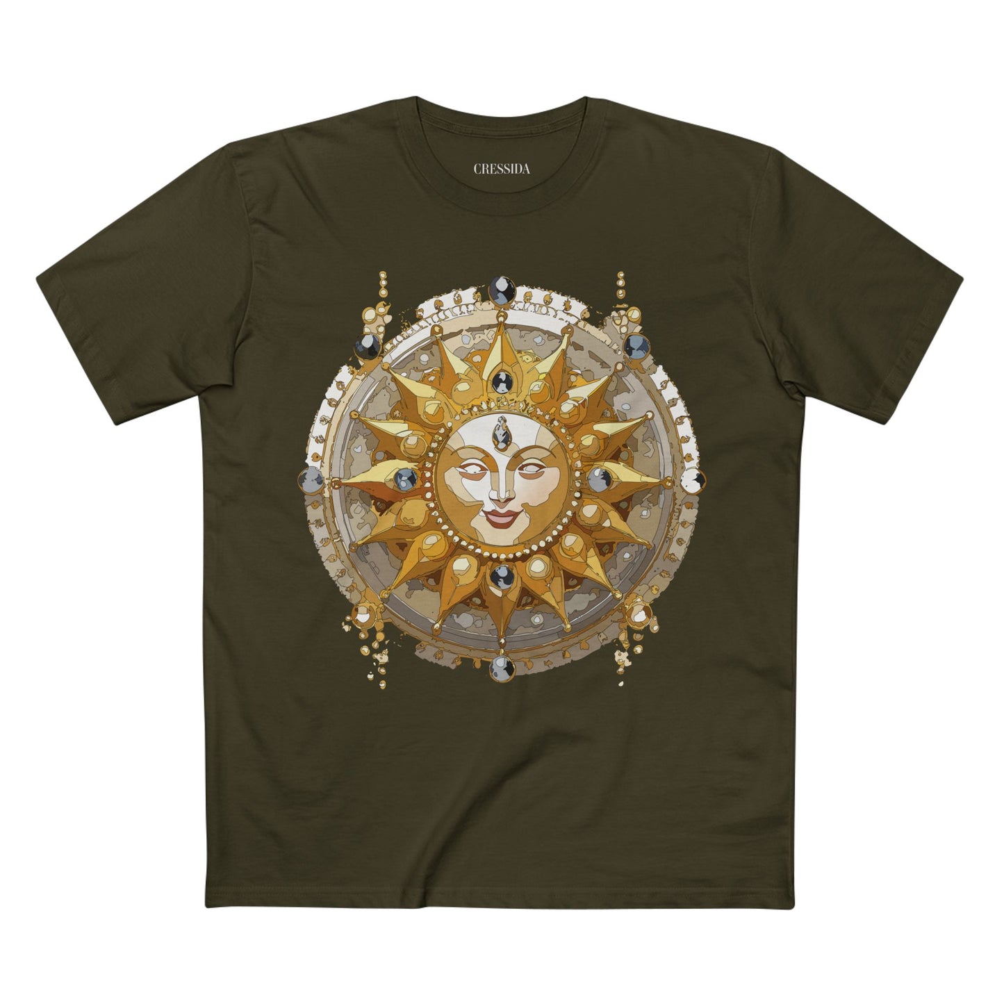 Sun Shirt, Shirt with Sun, Tee Shirt with Gold Sun