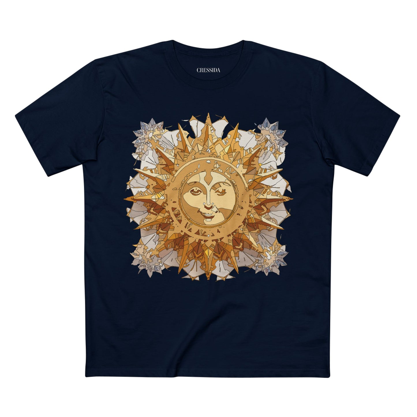 Sun Shirt, Shirt with Sun, Tee Shirt with Gold Sun
