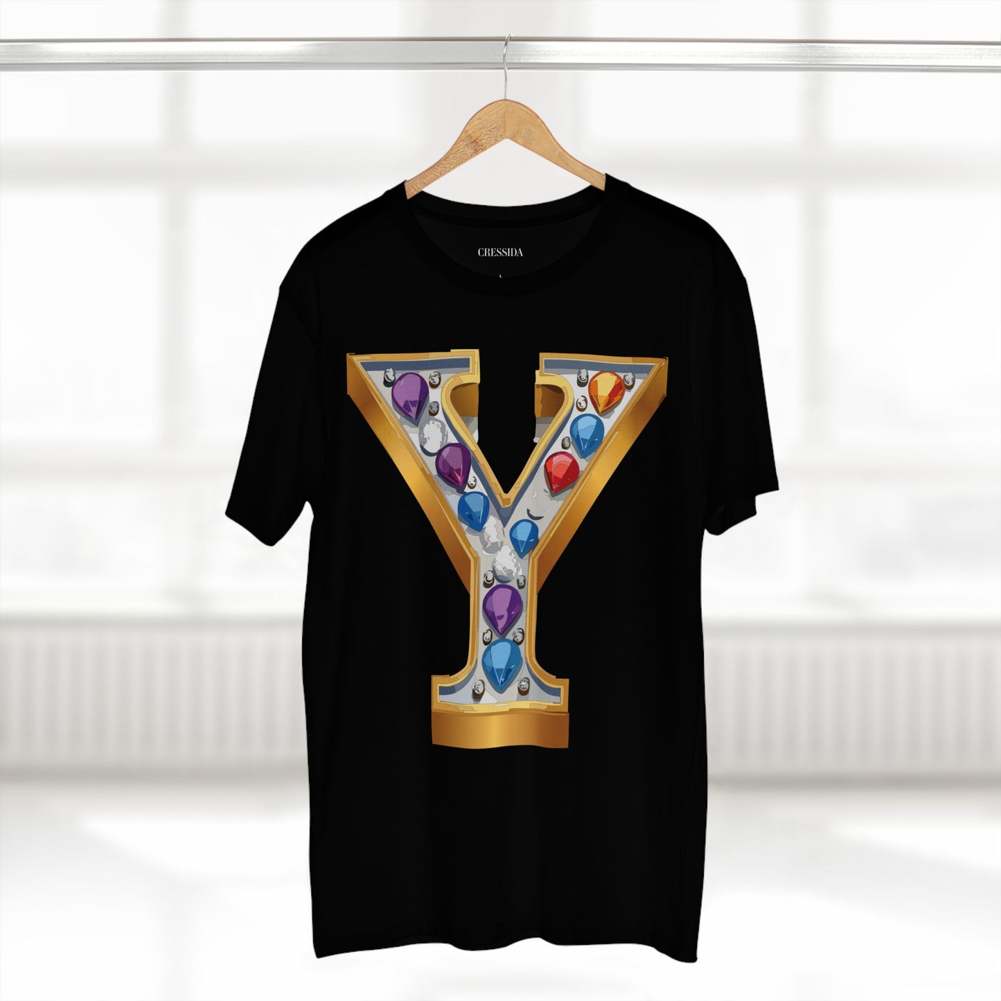 Letter Shirt, Shirt with Letters, Tee Shirt with Gold Letters