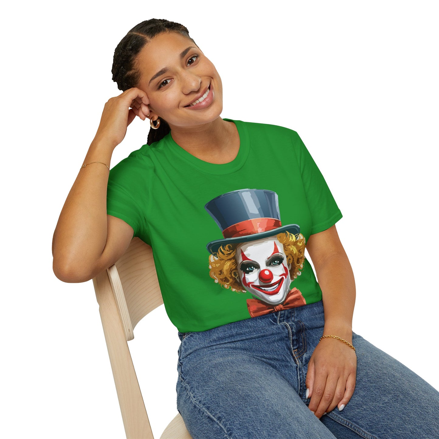 Clown Shirt, T Shirt with Clown, Funny Man Shirt, Tee Shirt with Funny Man, Circus Shirt, Shirt with Circus, Scary Man Shirt, Shirt with Scary Man