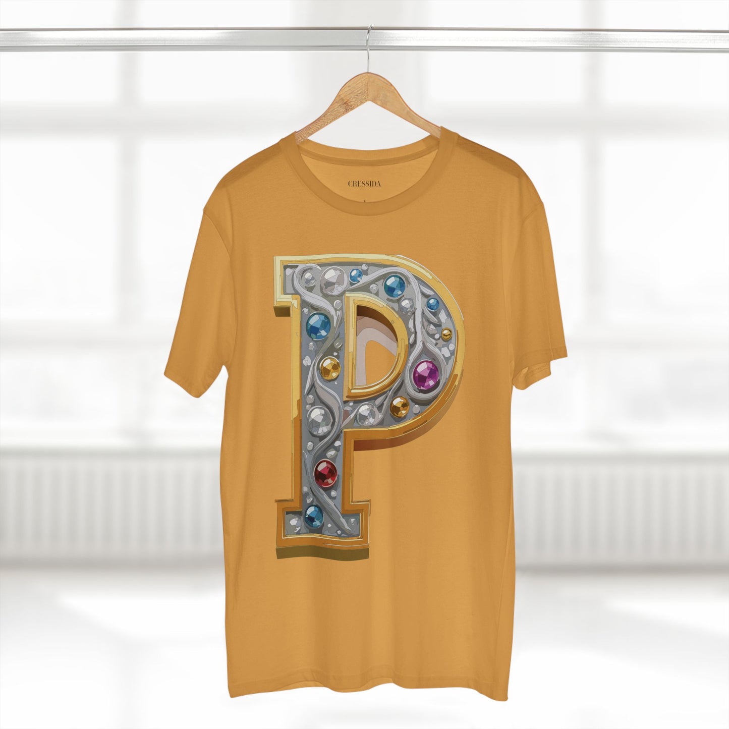 Letter Shirt, Shirt with Letters, Tee Shirt with Gold Letters