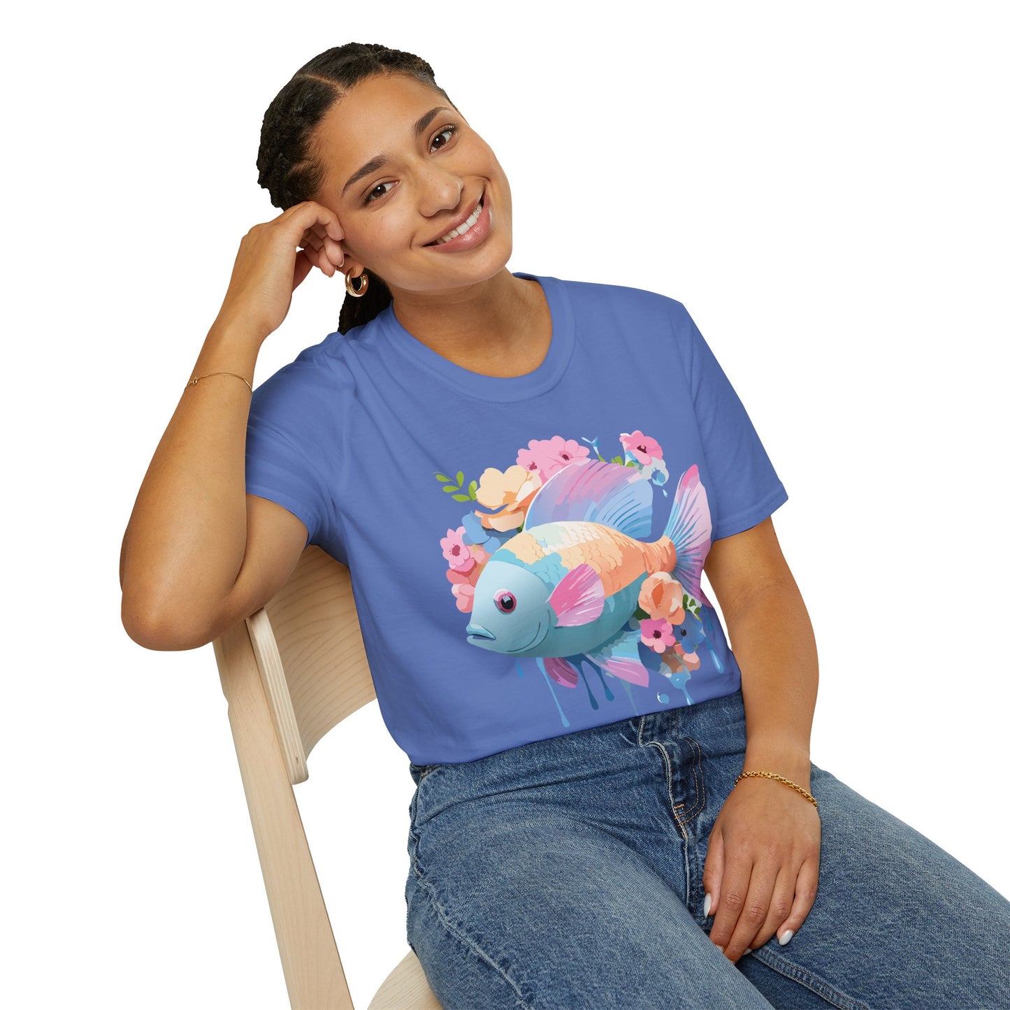 Fish Art Design Shirt, T Shirt with Fish, Graphic Shirt, Tee Shirt with Graphic Design, Shirt with Fish Graphic Art