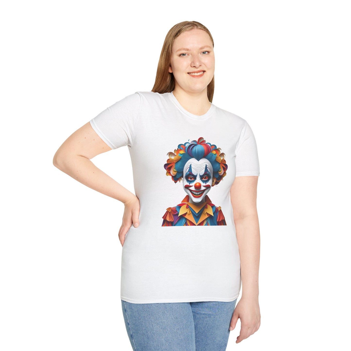 Clown Shirt, T Shirt with Clown, Funny Man Shirt, Tee Shirt with Funny Man, Circus Shirt, Shirt with Circus, Scary Man Shirt, Shirt with Scary Man