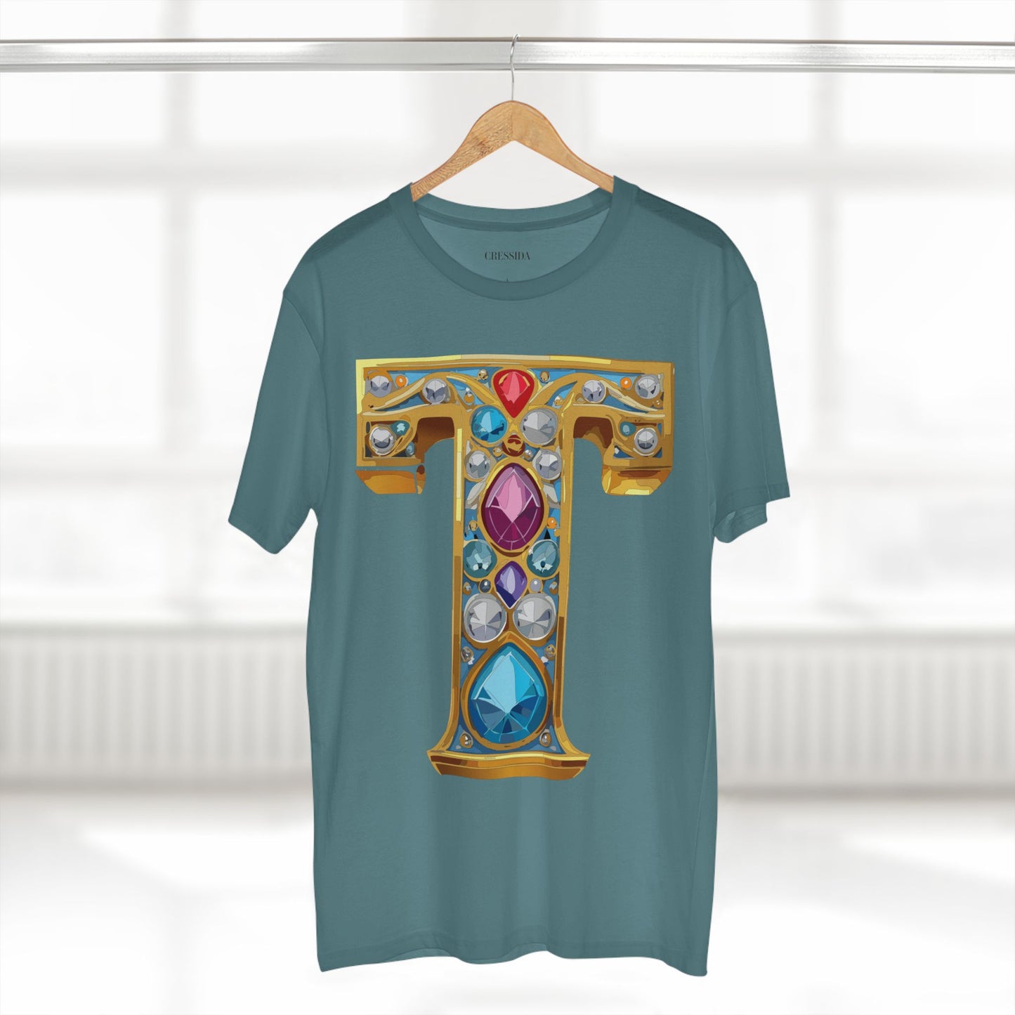 Letter Shirt, Shirt with Letters, Tee Shirt with Gold Letters
