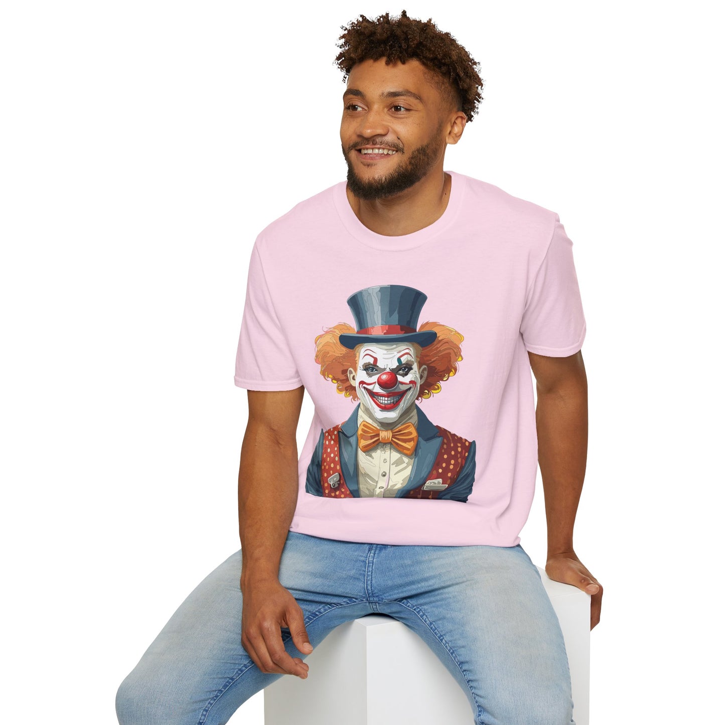 Clown Shirt, T Shirt with Clown, Funny Man Shirt, Tee Shirt with Funny Man, Circus Shirt, Shirt with Circus, Scary Man Shirt, Shirt with Scary Man