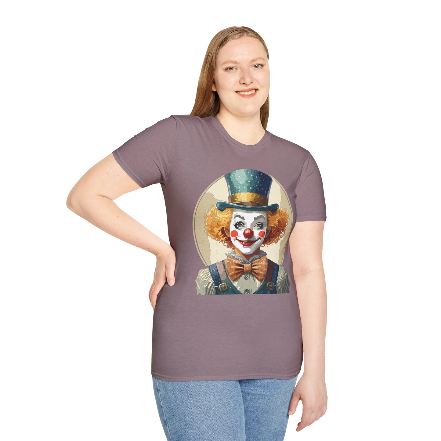 Clown Shirt, T Shirt with Clown, Funny Man Shirt, Tee Shirt with Funny Man, Circus Shirt, Shirt with Circus, Scary Man Shirt, Shirt with Scary Man