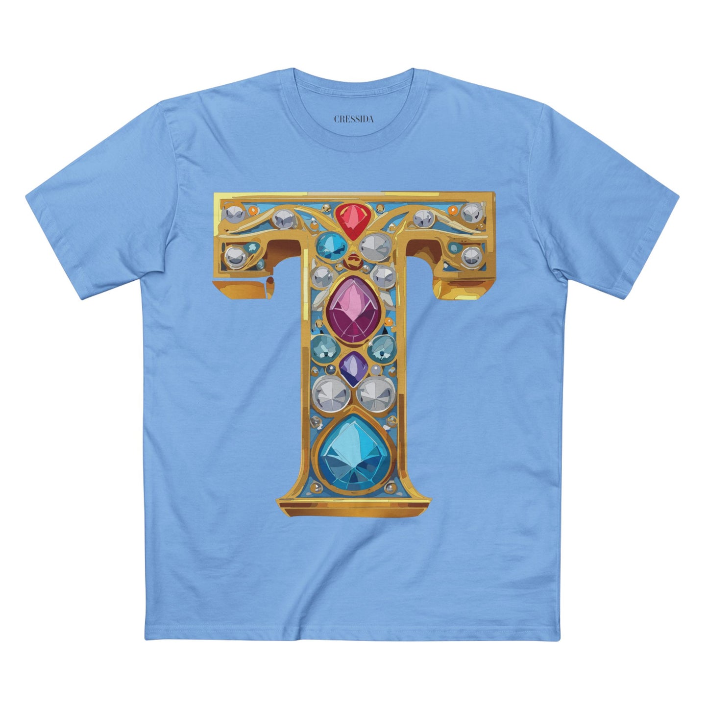 Letter Shirt, Shirt with Letters, Tee Shirt with Gold Letters