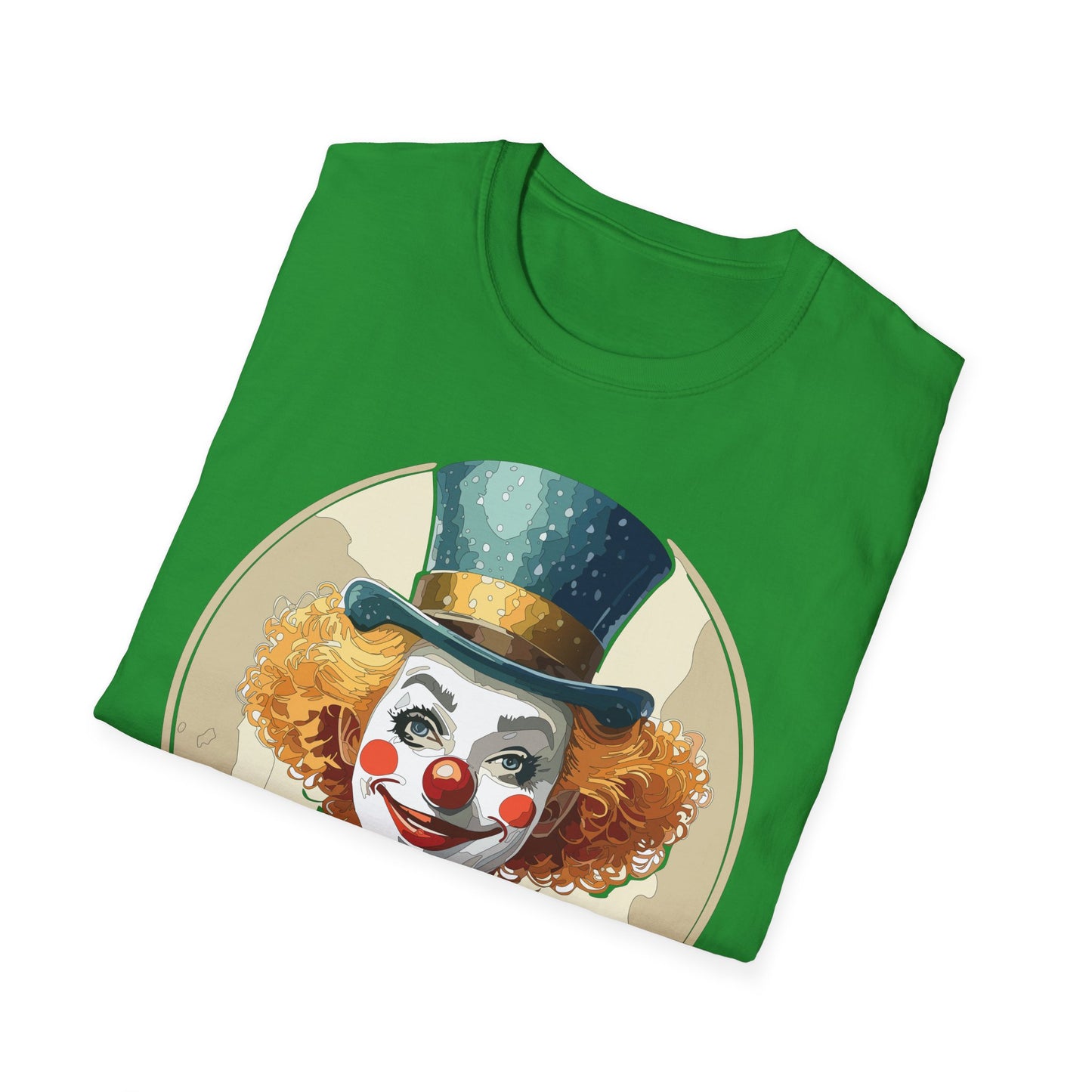 Clown Shirt, T Shirt with Clown, Funny Man Shirt, Tee Shirt with Funny Man, Circus Shirt, Shirt with Circus, Scary Man Shirt, Shirt with Scary Man