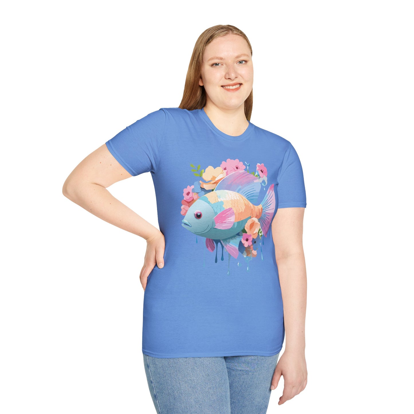 Fish Art Design Shirt, T Shirt with Fish, Graphic Shirt, Tee Shirt with Graphic Design, Shirt with Fish Graphic Art