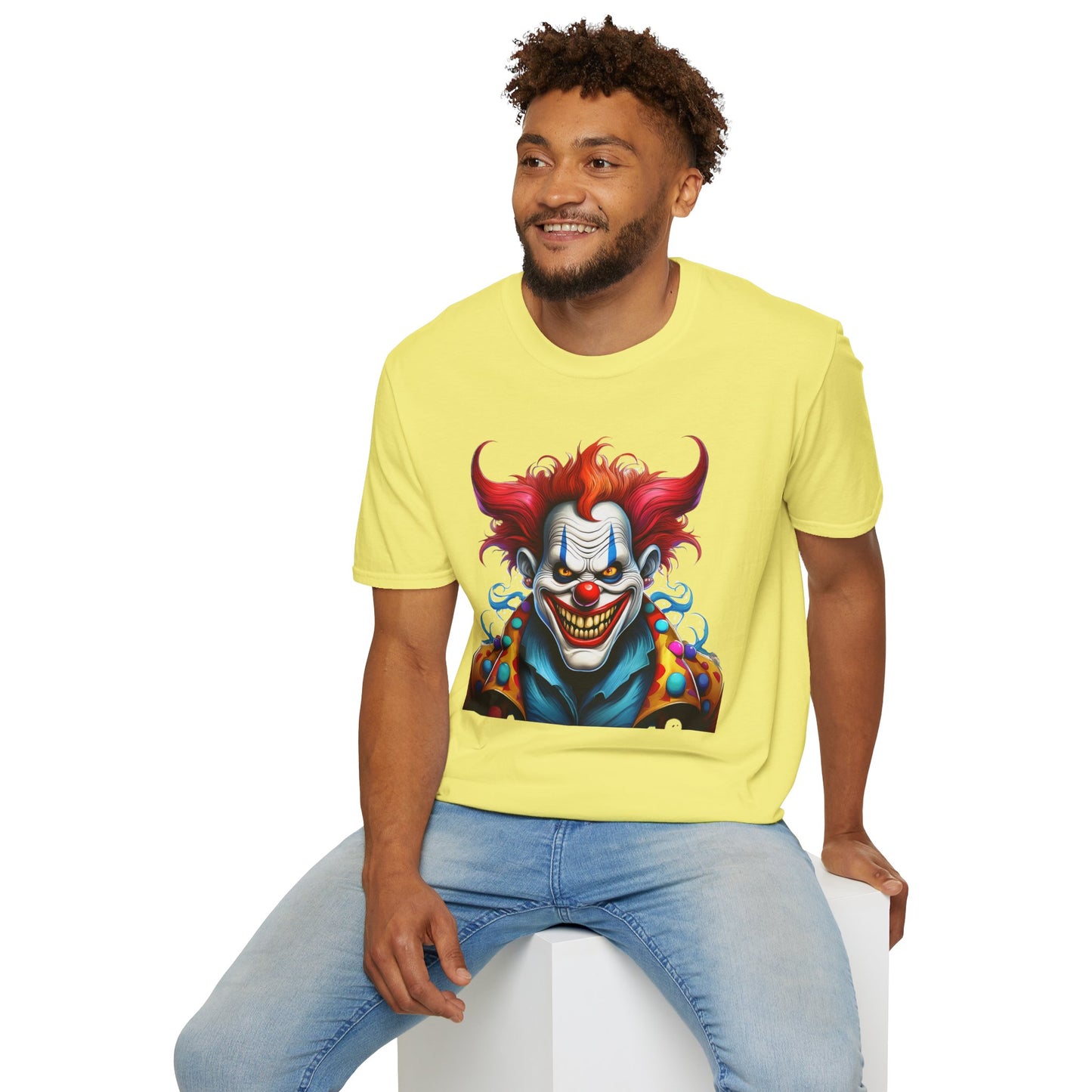 Clown Shirt, T Shirt with Clown, Funny Man Shirt, Tee Shirt with Funny Man, Circus Shirt, Shirt with Circus, Scary Man Shirt, Shirt with Scary Man