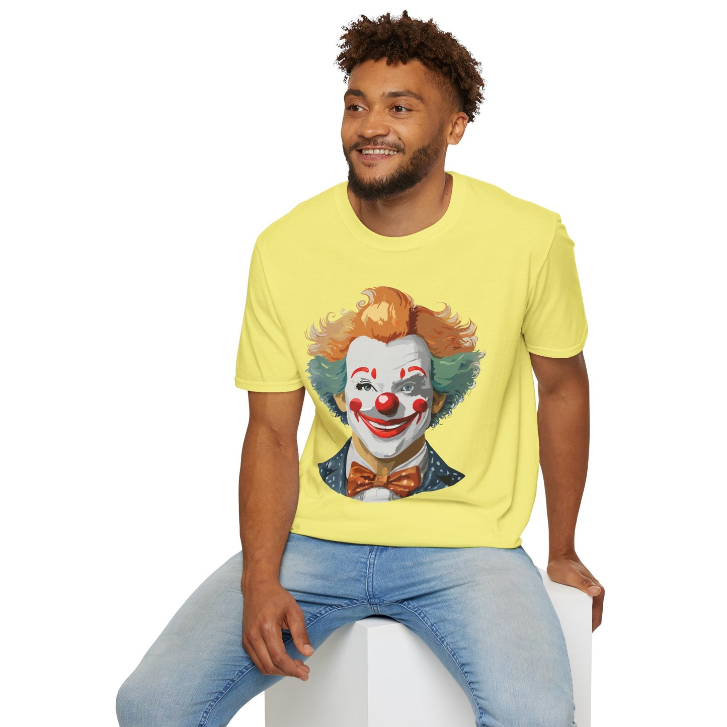 Clown Shirt, T Shirt with Clown, Funny Man Shirt, Tee Shirt with Funny Man, Circus Shirt, Shirt with Circus, Scary Man Shirt, Shirt with Scary Man