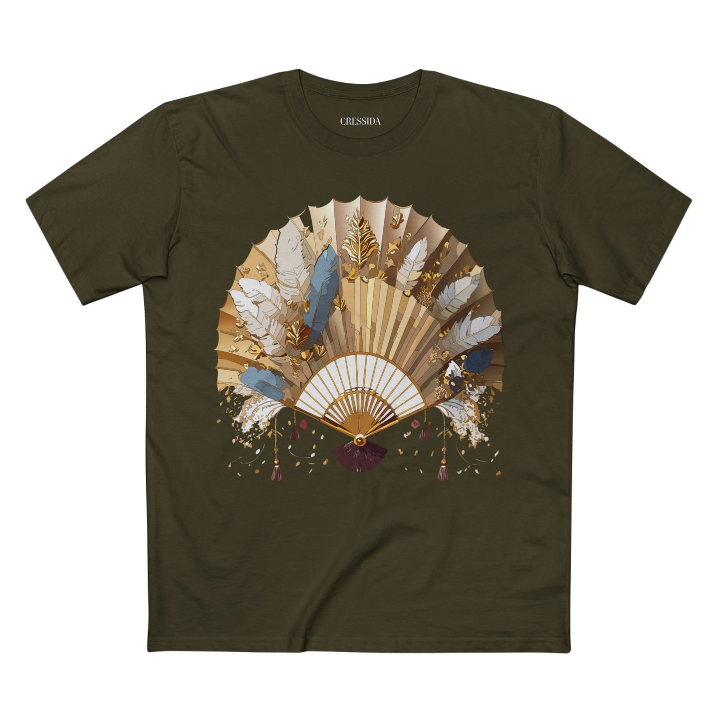 Fan shirt, Shirt with Fan, Tee Shirt with Antique Fan
